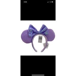 Disney Parks Purple Sequin EARidescent Mickey Minnie Disney ears headband!